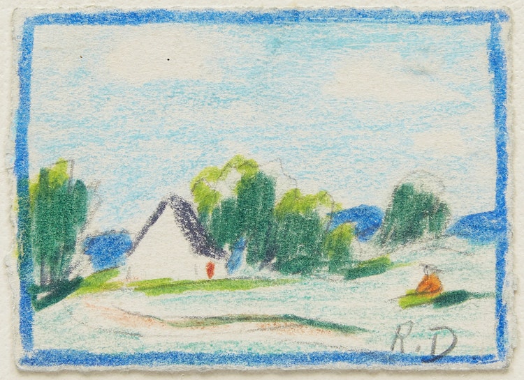 Artwork by Rodolphe Duguay,  Paysage avec maison 