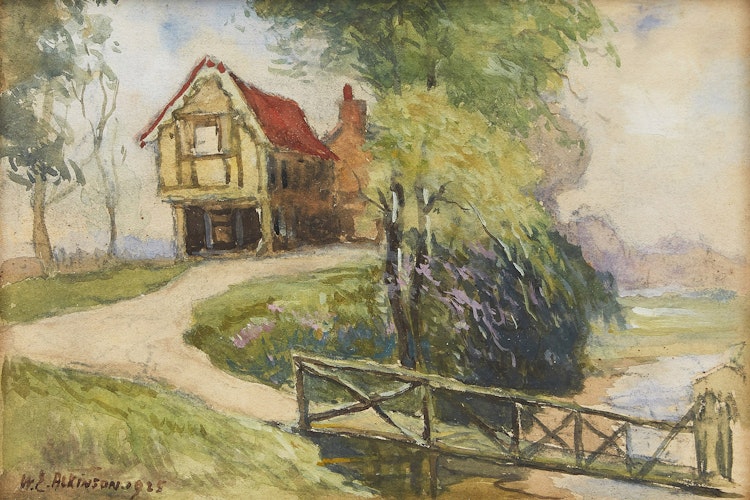 Artwork by William Edwin Atkinson,  Summer Landscape 