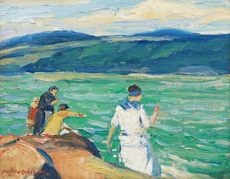 Artwork by Frederick William Hutchison,  La Pêche, Baie St. Paul