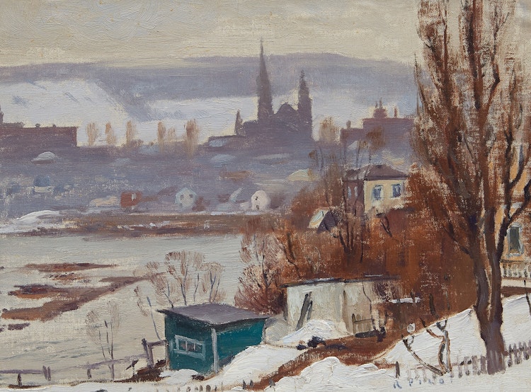 Artwork by Robert Wakeham Pilot,  Across the River