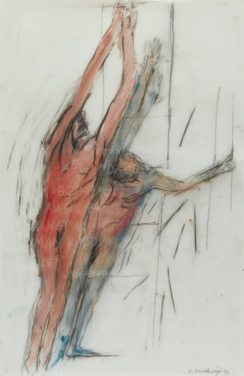 Artwork by Betty Roodish Goodwin,  Two Male Figures