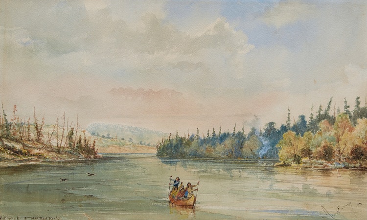 Artwork by William Armstrong, Nipigon River, 18 miles North of Red Rock