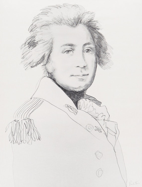 Artwork by Charles Pachter, Portrait of Governor John Graves Simcoe and Portrait of Mrs. Elizabeth Simcoe