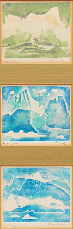 Artwork by Doris Jean McCarthy, Arctic #2; Iceberg #4; Iceberg #6