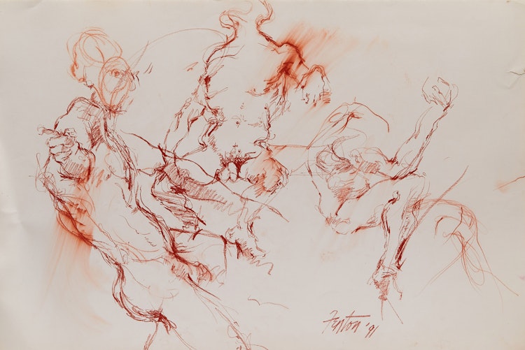 Artwork by Telford Fenton, Nude Study