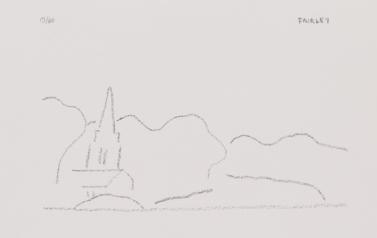 Artwork by Barker Fairley, Primrose Flower; Church Steeple