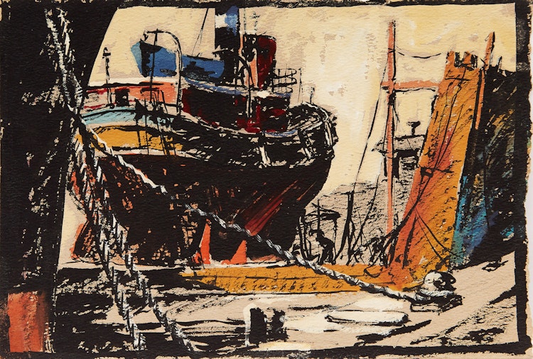 Artwork by Avery Shaw, Shipyard, Construction Site