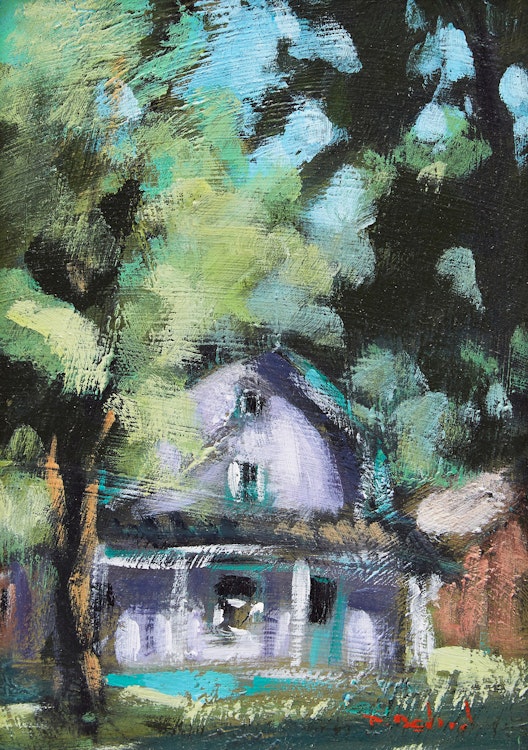 Artwork by Pierre Bédard, La maison sous les arbres