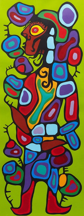 Artwork by Norval Morrisseau,  The Image of David on the Astral Plane