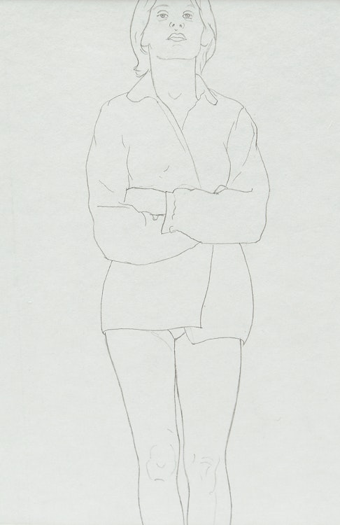 Artwork by Christopher Pratt, Girl in my Shirt