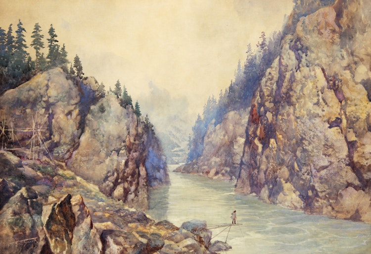 Artwork by Frederic Marlett Bell-Smith, Fisherman in a Landscape