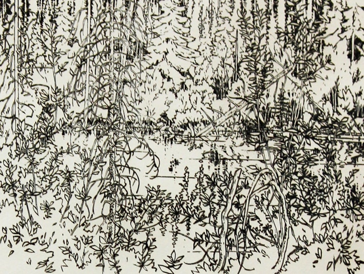 Artwork by Edward W. (Ted) Godwin, Kananaskis Fall