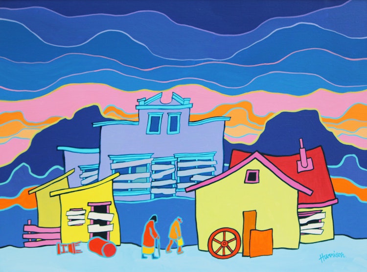 Artwork by Ted Harrison, Deserted Memories