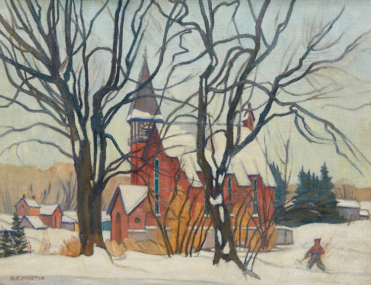 Artwork by Bernice Fenwick Martin,  Village in Winter