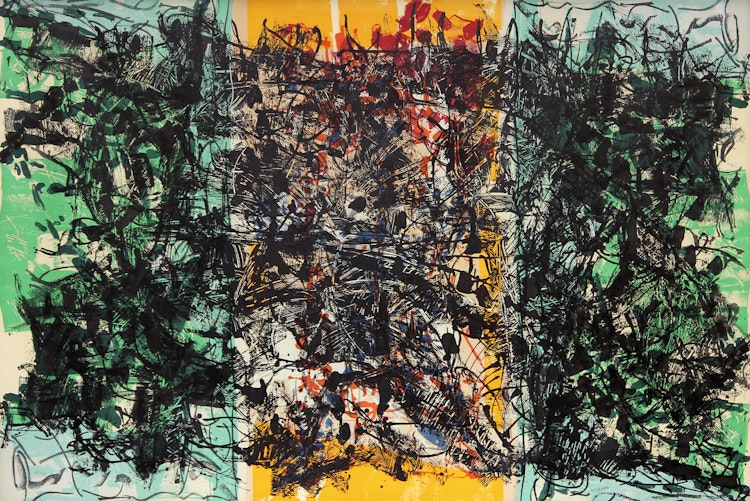 Artwork by Jean Paul Riopelle,  Triptyque orange, 1967