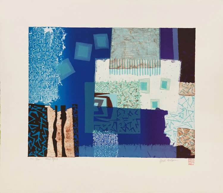 Artwork by Ronald York Wilson, Blue Opus