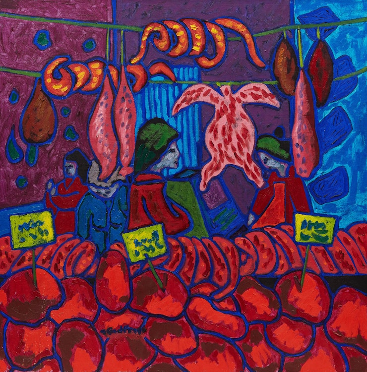 Artwork by John Godfrey, The Market