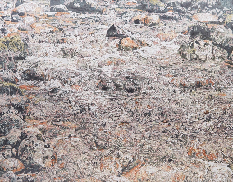 Artwork by Graham Fowler, Arrangement in Beige, Brown and Silver, 1981