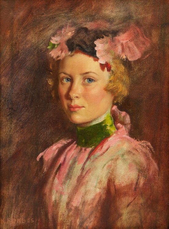Artwork by Kenneth Forbes, Portrait of a Young Girl