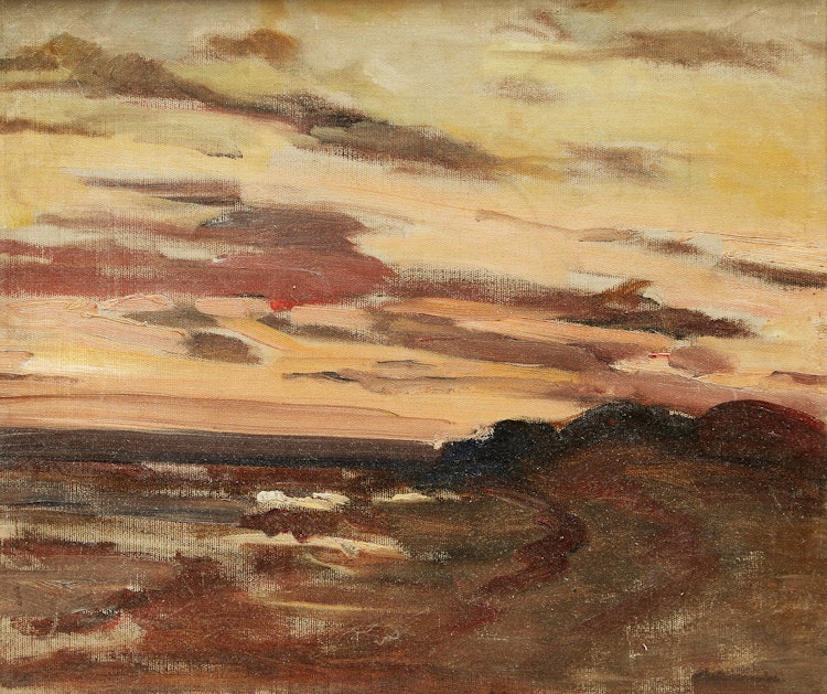 Artwork by Laura Adeline Lyall Muntz, Coastal Scene, Sunset, 1921
