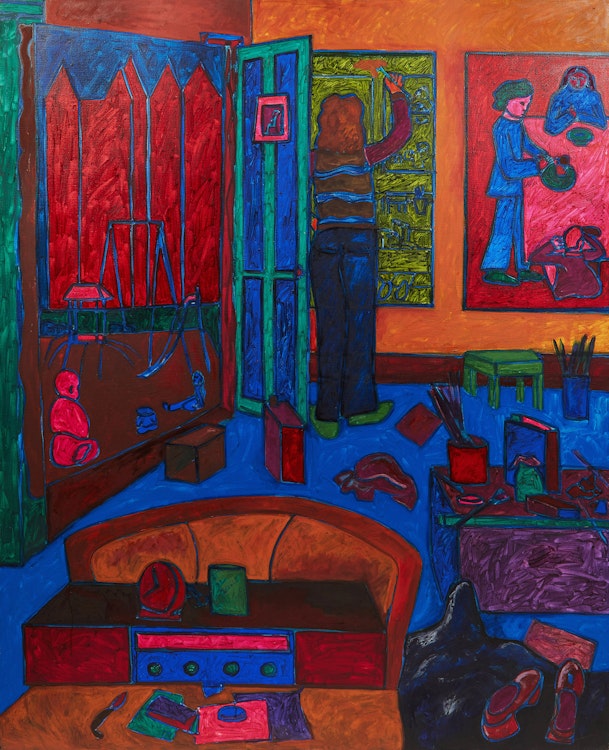 Artwork by John Godfrey, Studio Interior