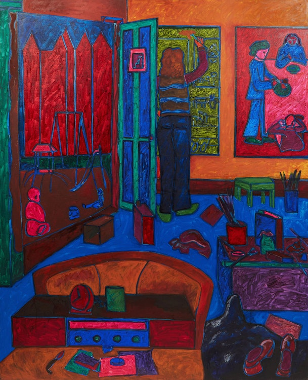 Artwork by John Godfrey,  Studio Interior