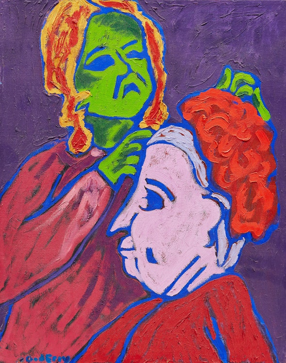 Artwork by John Godfrey,  Two Women