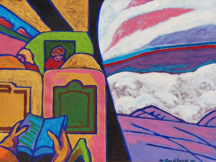 Artwork by John Godfrey, On Route to Paris