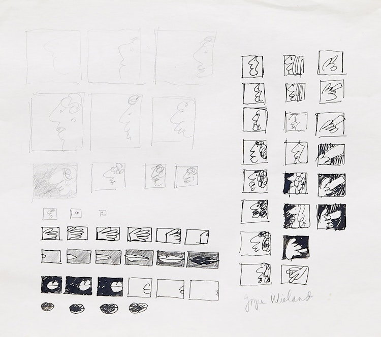 Artwork by Joyce Wieland, Film Strip Sketch, 1960s