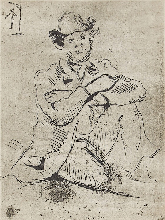 Artwork by Paul Cezanne,  Guillaumin au Pendu