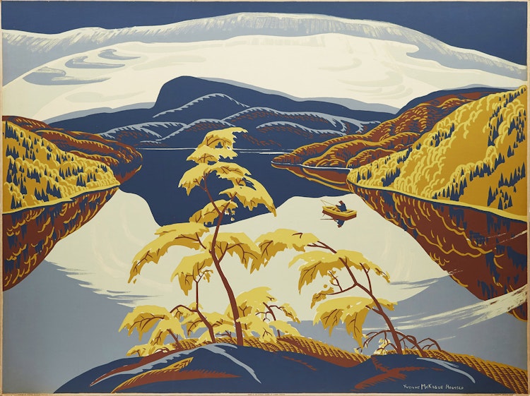 Artwork by Yvonne McKague Housser, Evening, Nipigon River