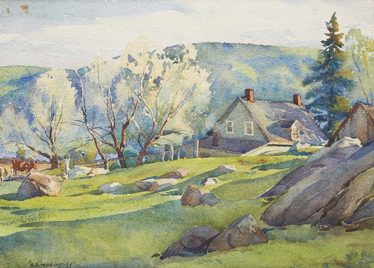 Artwork by Henry John Simpkins,  Summer Landscape with House