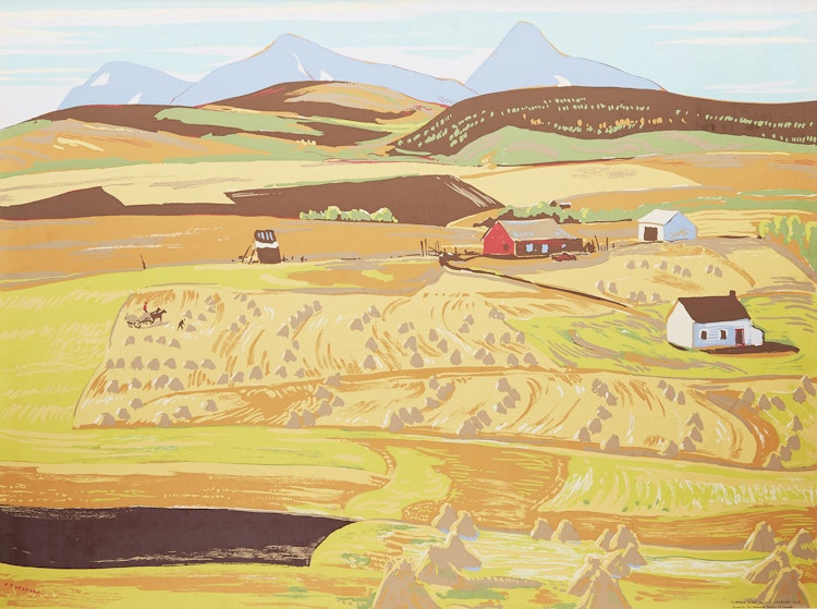 Artwork by Alexander Young Jackson, Alberta Farm