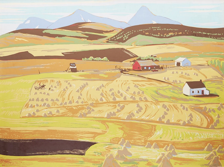 Artwork by Alexander Young Jackson,  Alberta Farm 