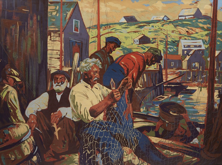 Artwork by Joseph Ernest Sampson, Veterans of the Sea