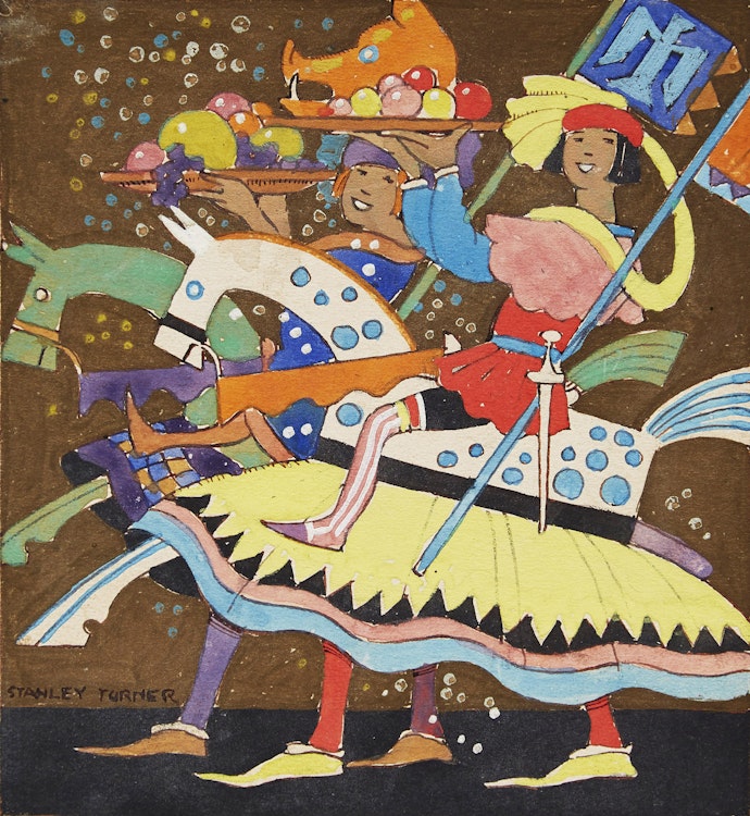Artwork by Stanley Francis Turner, Two Works: Design for Christmas Card; Timber Line