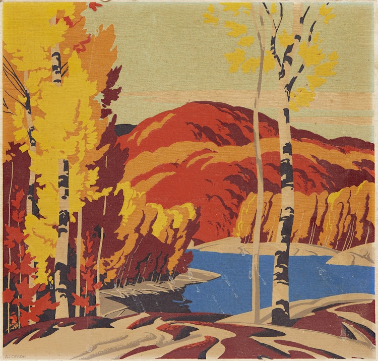 Artwork by Alfred Joseph Casson,  Autumn Landscape