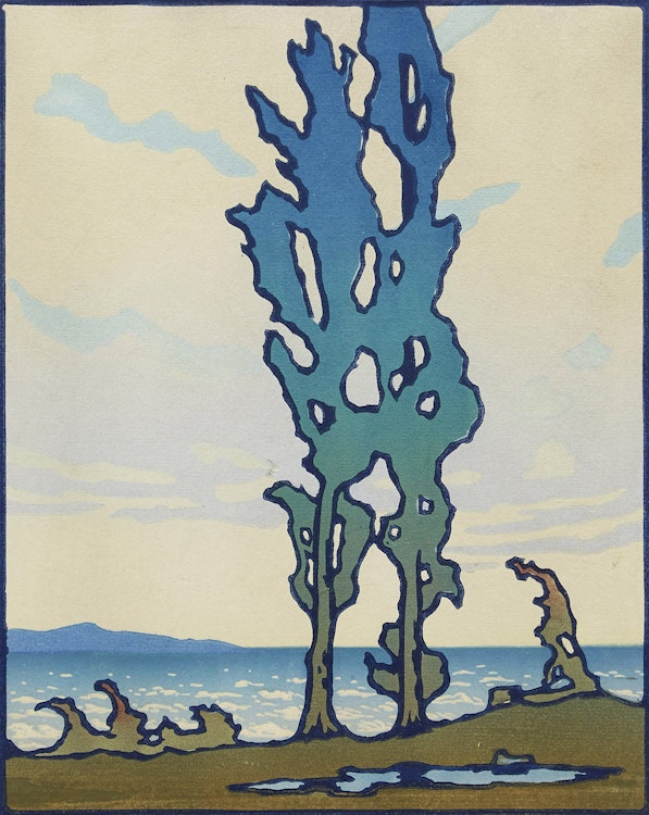 Artwork by Leonard Hutchinson, Van Wagner’s Beach