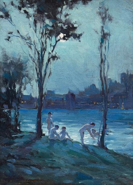 Artwork by Farquhar McGillivray Strachan Knowles,  Summer Night Swim