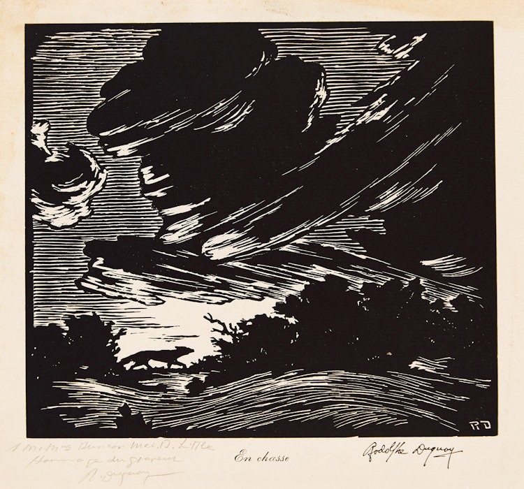 Artwork by Rodolphe Duguay, En chasse; Le four; Le Benedicite