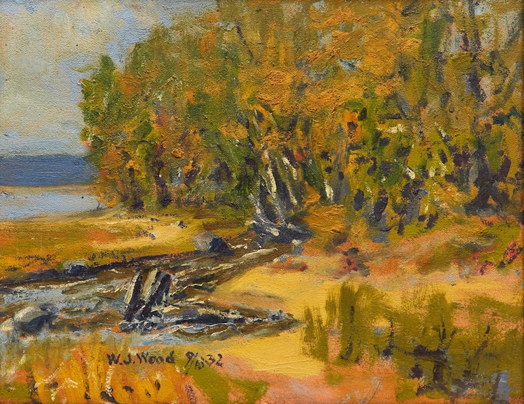 Artwork by William John Wood, Shoreline Landscape