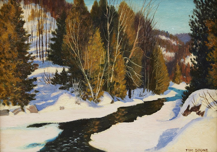 Artwork by Thomas Albert Stone,  Late Afternoon Credit Forks 