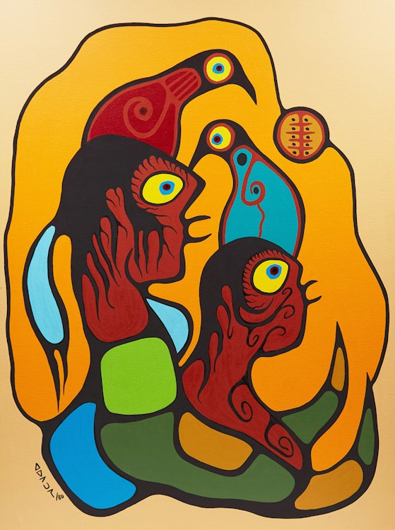 Artwork by Richard Bedwash, Portrait of the Artist with Spirit Son