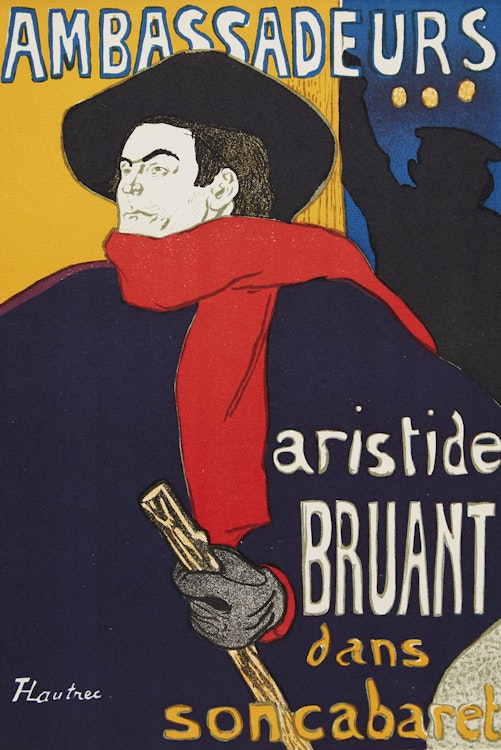 Artwork by Henri de Toulouse- Lautrec,  Aristide Bruant dans son cabaret; Henri Toulouse Lautrec Les Affiches de Toulouse-Lautrec