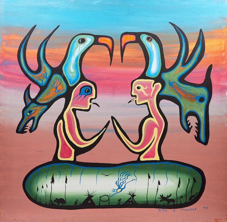 Artwork by Peter Migwans, Two Birds