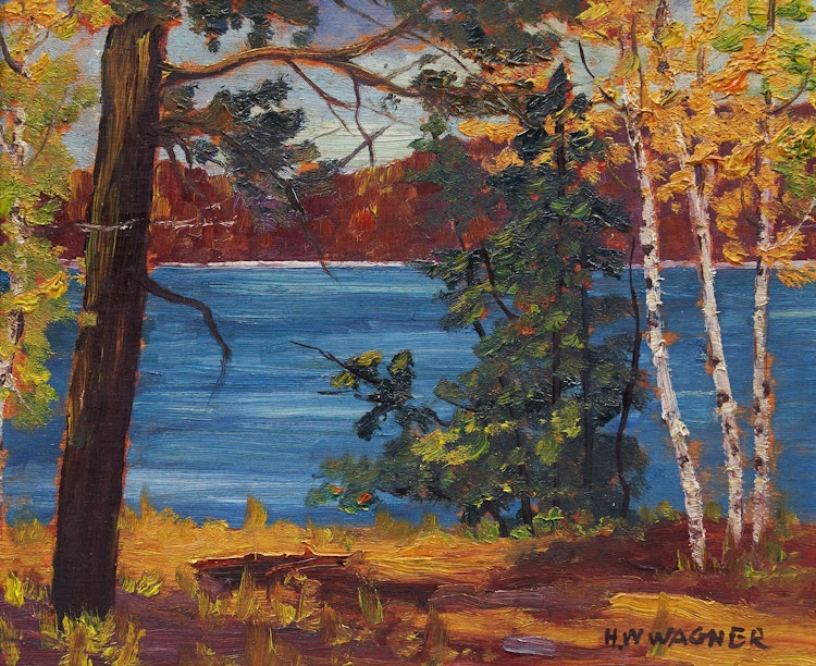 Artwork by Herbert William Wagner, Autumn Landscape