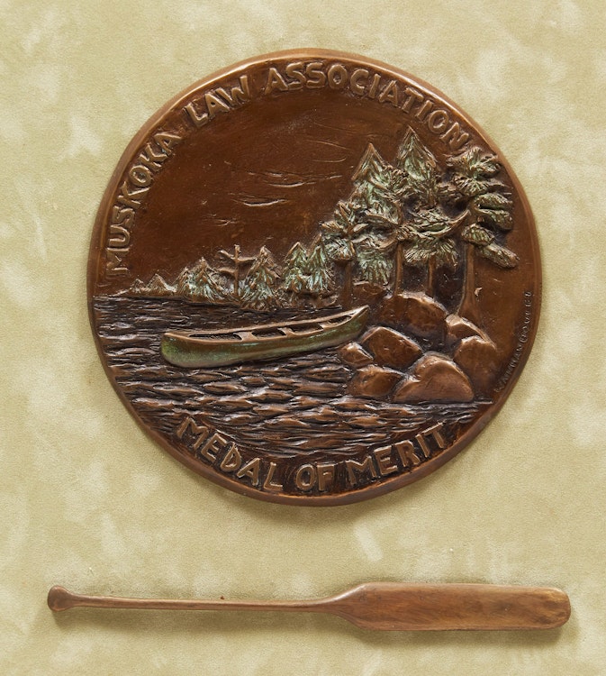 Artwork by Brenda Wainman Goulet,  Muskoka Law Association Medal of Merit