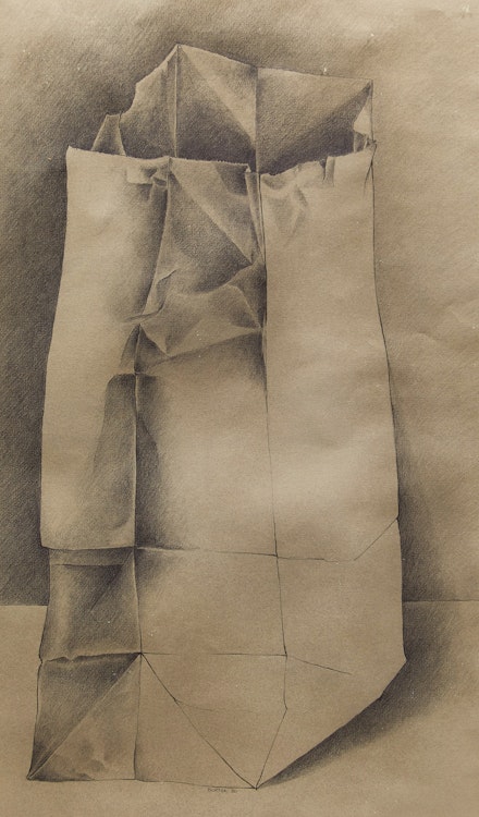 Artwork by Dennis Eugene Norman Burton,  Paper Bag Study