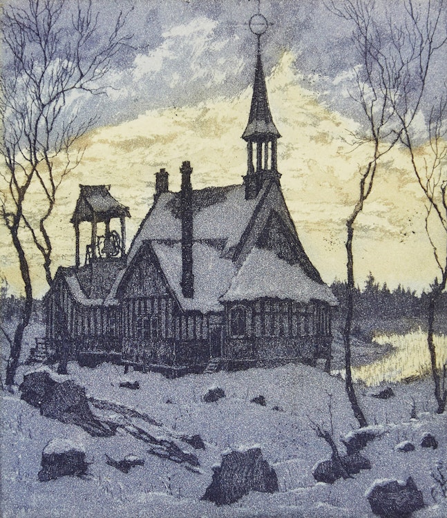 Artwork by Nicholas Hornyansky,  Georgian Bay Church; Rockwood Mill