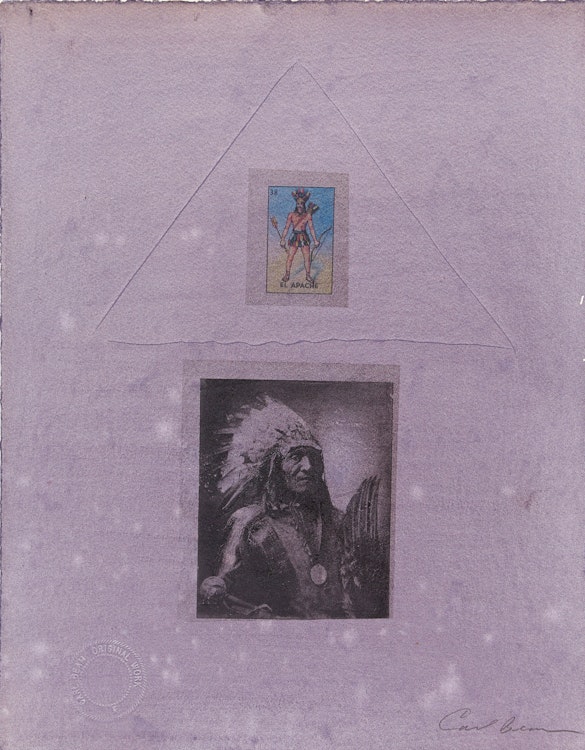 Artwork by Carl Beam, El Apache